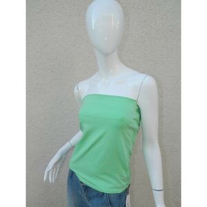 Blue Life Tank Tube Top Built in‎ Bra Mint Green Cotton Size X-Small